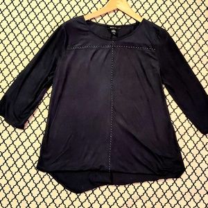 Style & co faux suede L tee